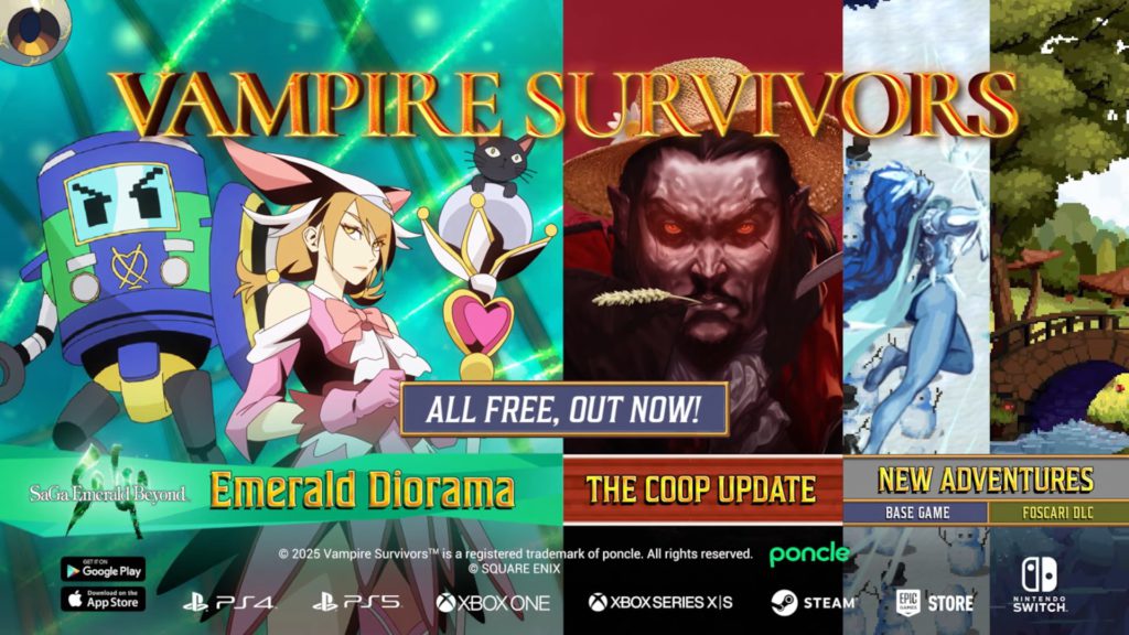Vampire Survivors stealth-launches Emerald Diorama DLC, but PlayStation cross-save looks unlikely